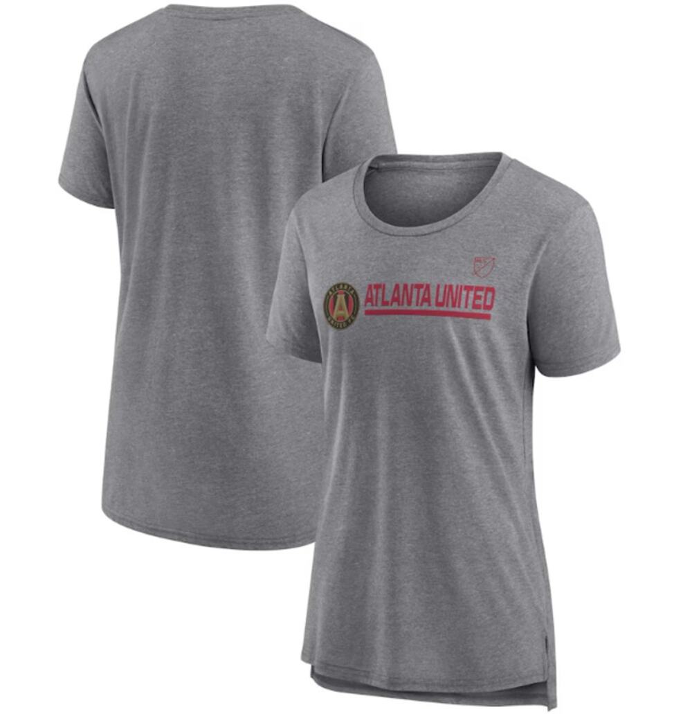Fanatics Womens Atlanta United FC T-Shirt Medium Heather Gray Short Sleeve NWT